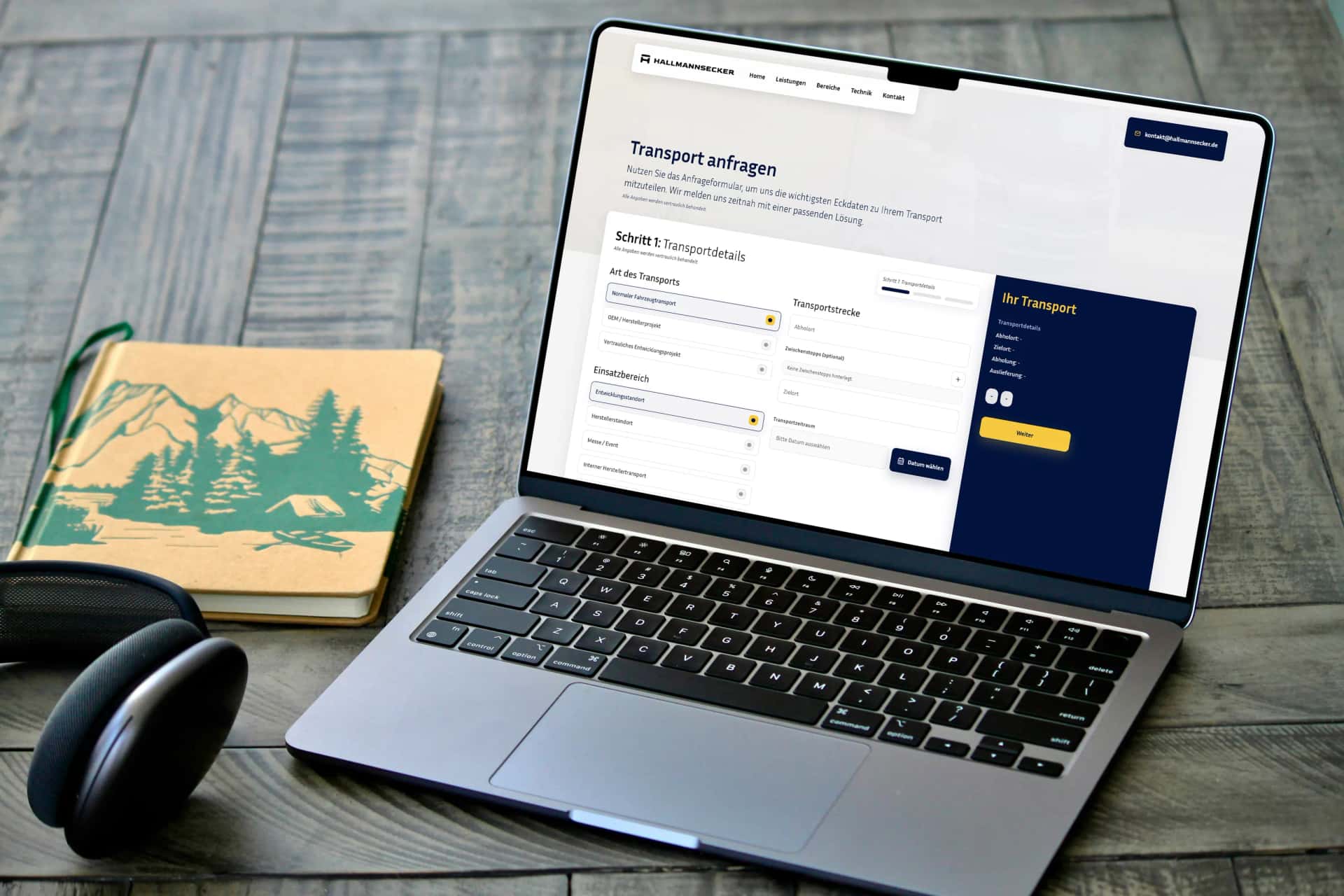 Anfrage für geschlossenen Fahrzeugtransport