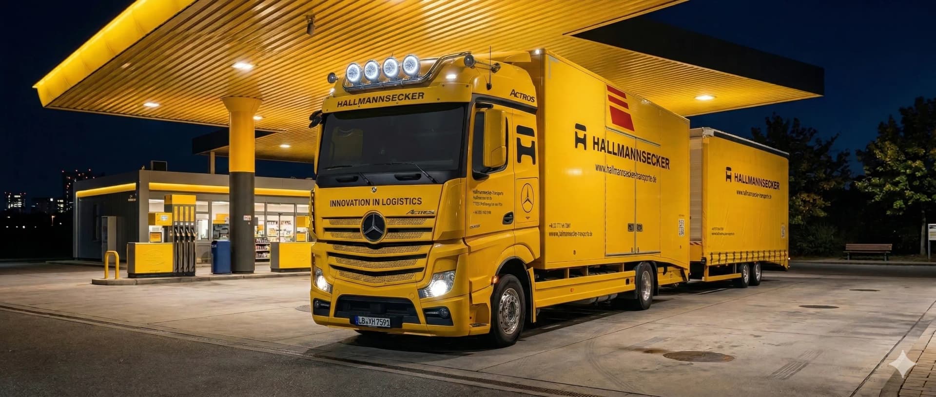 Mercedes Actros Fuhrpark für geschlossenen Fahrzeugtransport