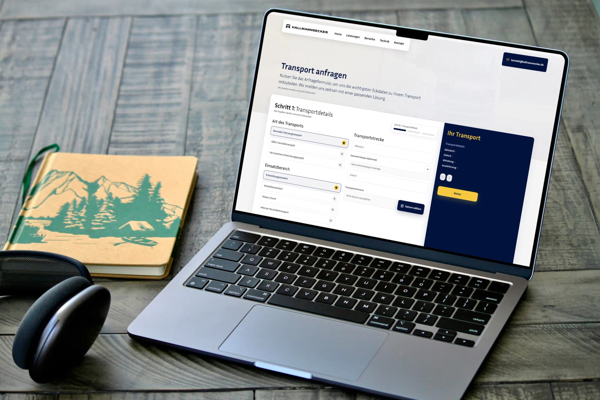 Geschlossenen Fahrzeugtransport online anfragen